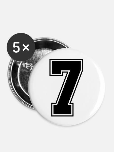 7 - Buttons klein 25 mm (5er Pack) - Weiß