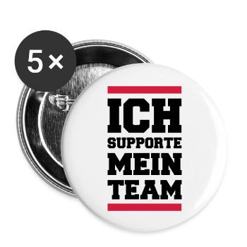 support_team_02 - Buttons klein 25 mm (5er Pack) - Weiß - Vorne