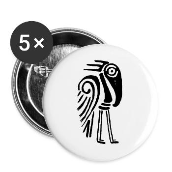 Marabu - Lot de 5 petits badges (25 mm) - blanc - Devant