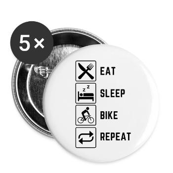 VTT VTT Bike Sort vélo vélo - Lot de 5 petits badges (25 mm) - blanc - Devant