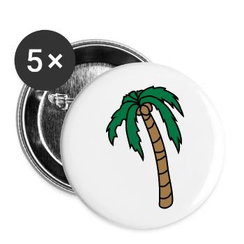 Hanging Palm Design - Buttons small 1''/25 mm (5-pack) - white - Front