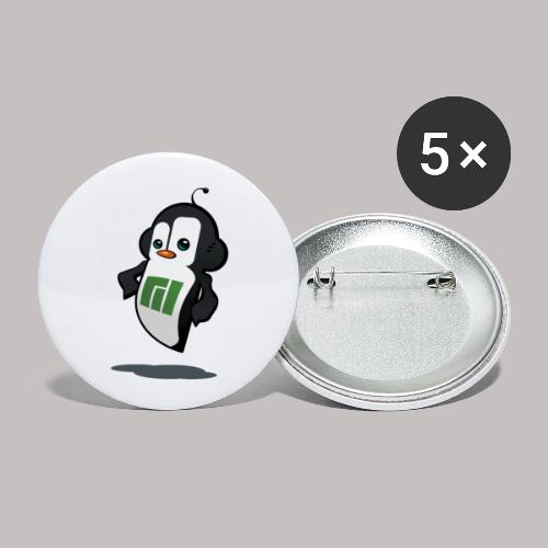 Manjaro Mascot confident right - Buttons klein 25 mm (5er Pack)