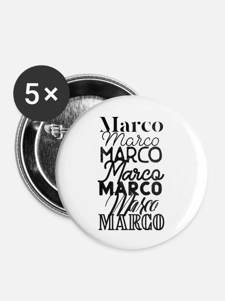 MARCO - Buttons klein 25 mm (5er Pack) - Weiß