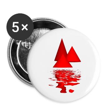 red cones - Buttons small 1''/25 mm (5-pack) - white - Front