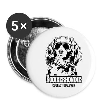 KOOIKERHONDJE coolest dog ever Dog saying dogs - Buttons small 1''/25 mm (5-pack) - white - Front