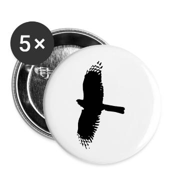 Bird of Prey Eagle Animals Animals Animals Falcon 1 - Buttons small 1''/25 mm (5-pack) - white - Front