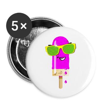 Popsicles Summer heat cool sunglasses delicious - Buttons small 1''/25 mm (5-pack) - white - Front