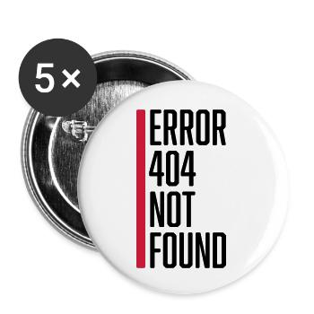 Error 404 not found - Buttons klein 25 mm (5er Pack) - Weiß - Vorne