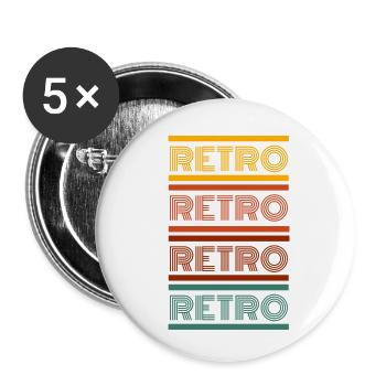 Jordan 4 - Buttons small 1''/25 mm (5-pack) - white - Front