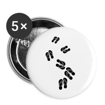 Flip-flops icon - Buttons small 1''/25 mm (5-pack) - white - Front