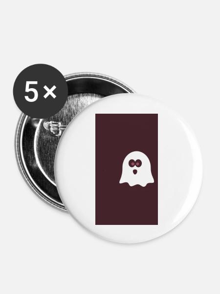 geist - Buttons klein 25 mm (5er Pack) - Weiß