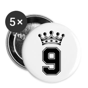 9 krone - Buttons klein 25 mm (5er Pack) - Weiß - Vorne