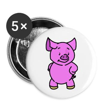 piglet - Buttons small 1''/25 mm (5-pack) - white - Front