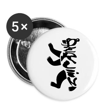 Berliner Bär 1 - Buttons klein 25 mm (5er Pack) - Weiß - Vorne
