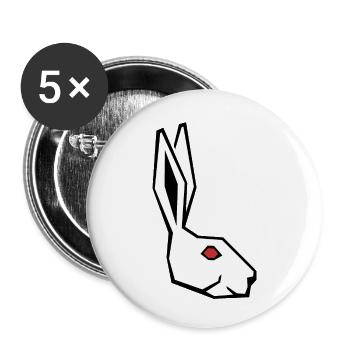 Hare - Buttons small 1''/25 mm (5-pack) - white - Front