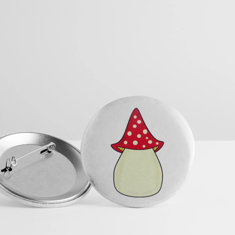 Mushroom Toadstool Pattern Personalizable Gift Buttons small 1''/25 mm (5-pack)