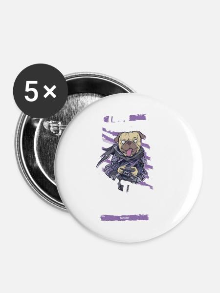 Gaming - Buttons klein 25 mm (5er Pack) - Weiß