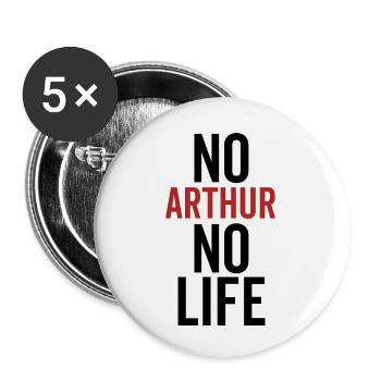 Kein Arthur Kein Leben - Buttons klein 25 mm (5er Pack) - Weiß - Vorne