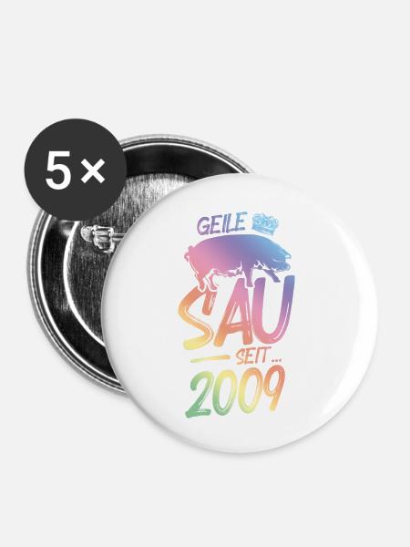 2009 Geile Sau - Buttons klein 25 mm (5er Pack) - Weiß