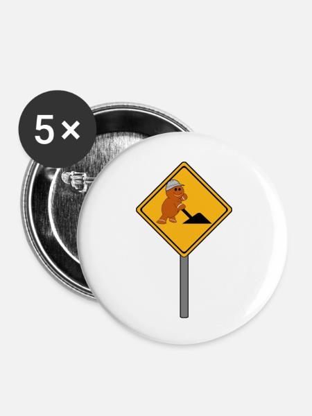 Elsässer Werktafel - Buttons klein 25 mm (5er Pack) - Weiß