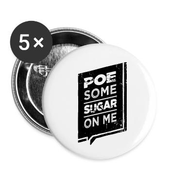 inspirational present bookish stuff bday - Buttons klein 25 mm (5er Pack) - Weiß - Vorne