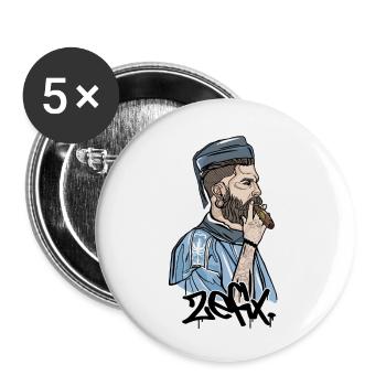 Rieser Grantler // Illustration - Buttons klein 25 mm (5er Pack) - Weiß - Vorne