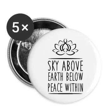 Cool Yoga Dire Cadeau Yogi - Lot de 5 petits badges (25 mm) - blanc - Devant