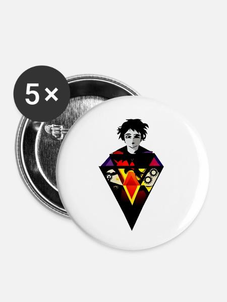 Geist eines Jungen - Buttons klein 25 mm (5er Pack) - Weiß