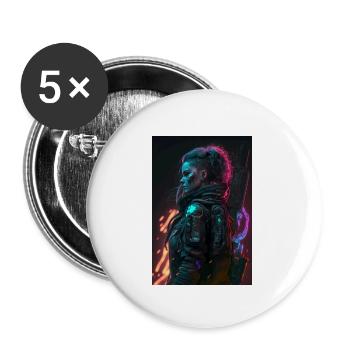 Les filles du futur - Lot de 5 petits badges (25 mm) - blanc - Devant