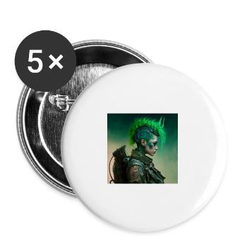 Les filles du futur - Lot de 5 petits badges (25 mm) - blanc - Devant
