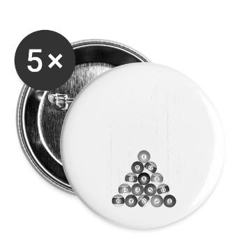 American Flag Billiard Vintage Pool Player - Buttons small 1''/25 mm (5-pack) - white - Front