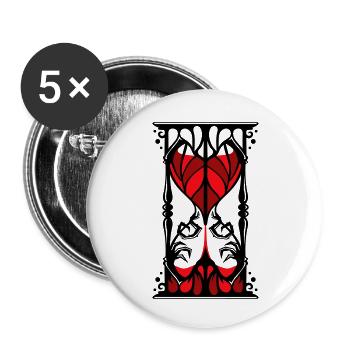 Lord Of Thorns Hourglass - Buttons small 1''/25 mm (5-pack) - white - Front