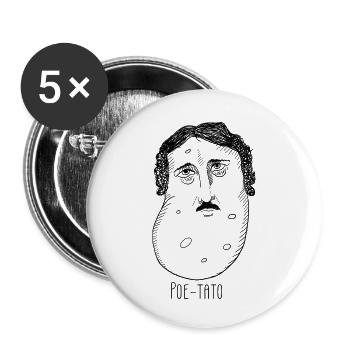 edgar allan poe poetato pun - Buttons small 1''/25 mm (5-pack) - white - Front