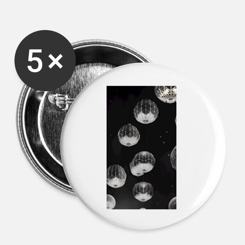 Himmelslaternen - Buttons klein 25 mm (5er Pack) - Weiß