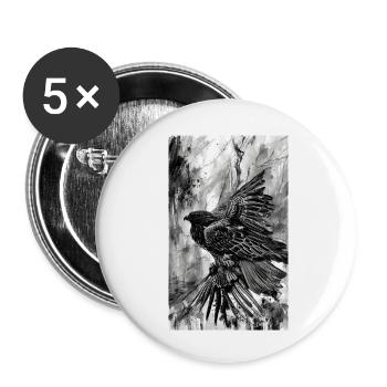 Eagle | Birds | Freedom | Animals - Buttons small 1''/25 mm (5-pack) - white - Front