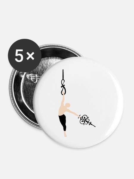 Uhr - Buttons klein 25 mm (5er Pack) - Weiß