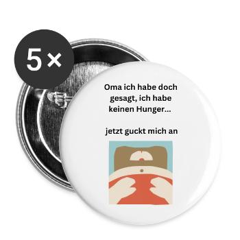 Jetzt guckt mich an, schwarz - Buttons klein 25 mm (5er Pack) - Weiß - Vorne
