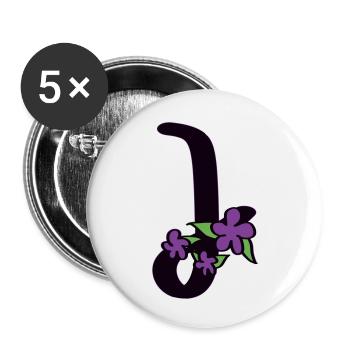 J wie jugendlich - Buttons klein 25 mm (5er Pack) - Weiß - Vorne