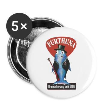 Grenadierzug Furthuna - Buttons klein 25 mm (5er Pack) - Weiß - Vorne