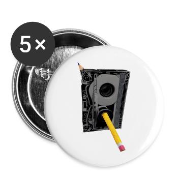 Kassette - Buttons klein 25 mm (5er Pack) - Weiß - Vorne