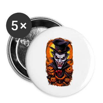 Vampire - Buttons small 1''/25 mm (5-pack) - white - Front
