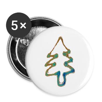 Christmas Tree False Colors - Buttons small 1''/25 mm (5-pack) - white - Front