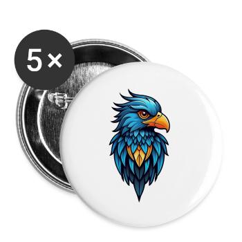 Eagle - United States - USA - Buttons small 1''/25 mm (5-pack) - white - Front