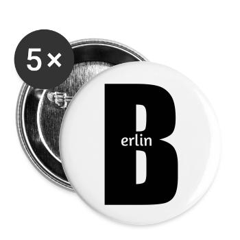 Berlin - Buttons small 1''/25 mm (5-pack) - white - Front