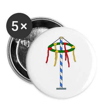 Maypole - Buttons small 1''/25 mm (5-pack) - white - Front