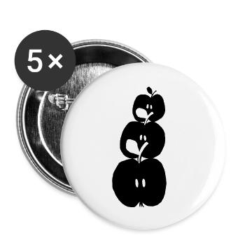 Apple - Buttons small 1''/25 mm (5-pack) - white - Front