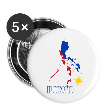 Philippines drapeau philippin fierté je cadeau - Lot de 5 petits badges (25 mm) - blanc - Devant