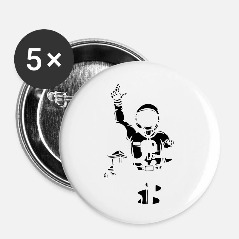 Astronaut - Buttons small 1''/25 mm (5-pack) - white