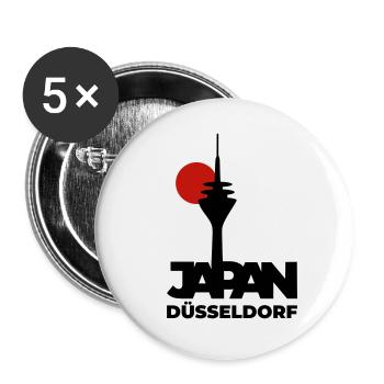 Japan goes Dusseldorf - Buttons small 1''/25 mm (5-pack) - white - Front
