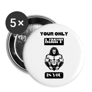 Your Only Limit Is You - Buttons small 1''/25 mm (5-pack) - white - Front